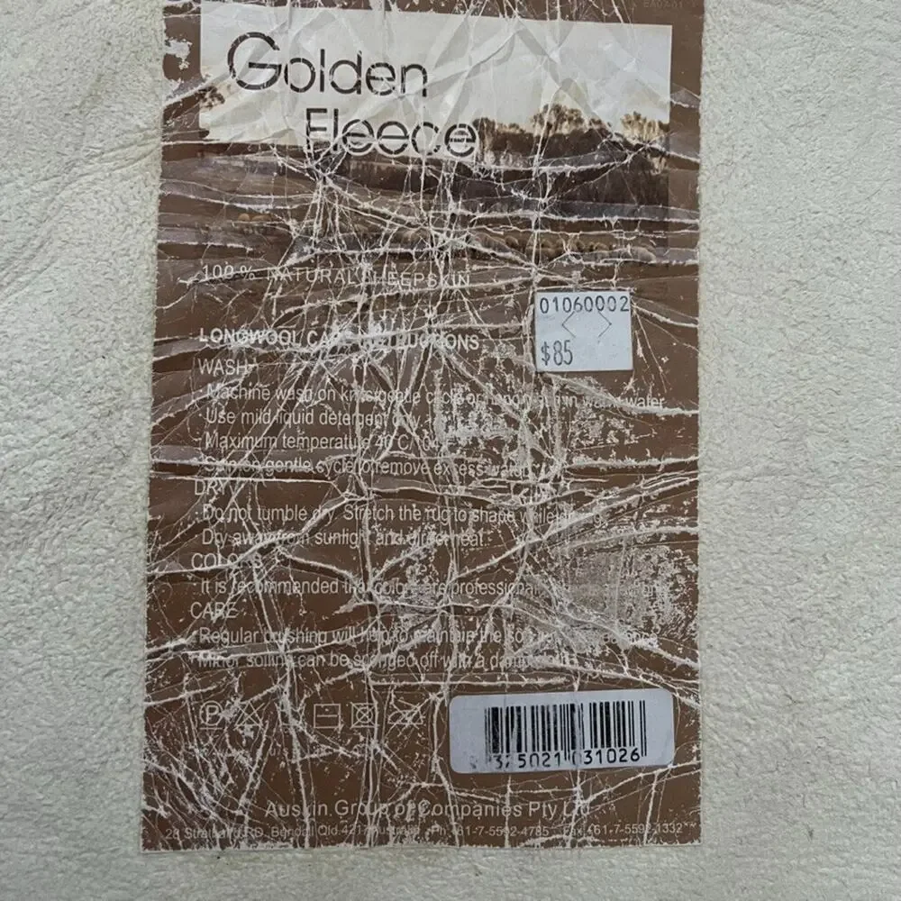Golden Fleece Dark Brown Genuine Sheepskin Rug 36